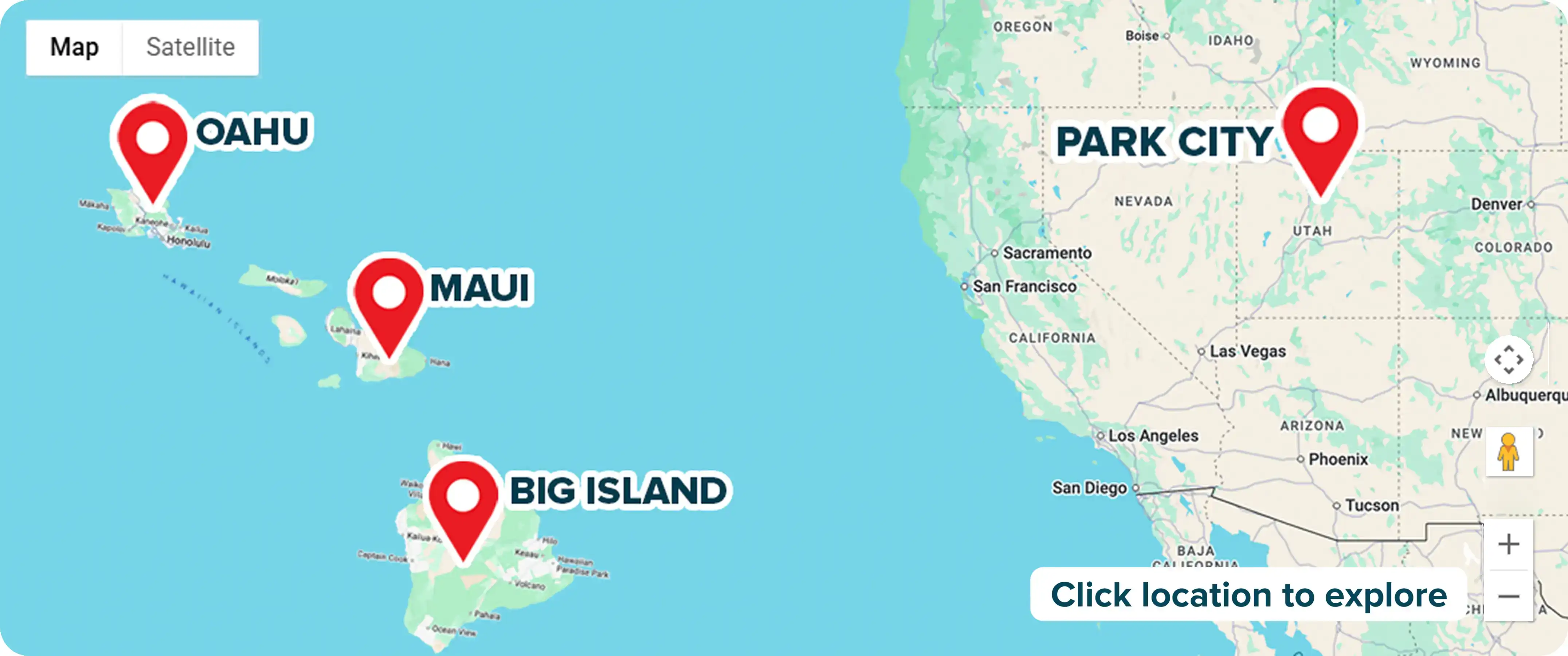 Browse locations map